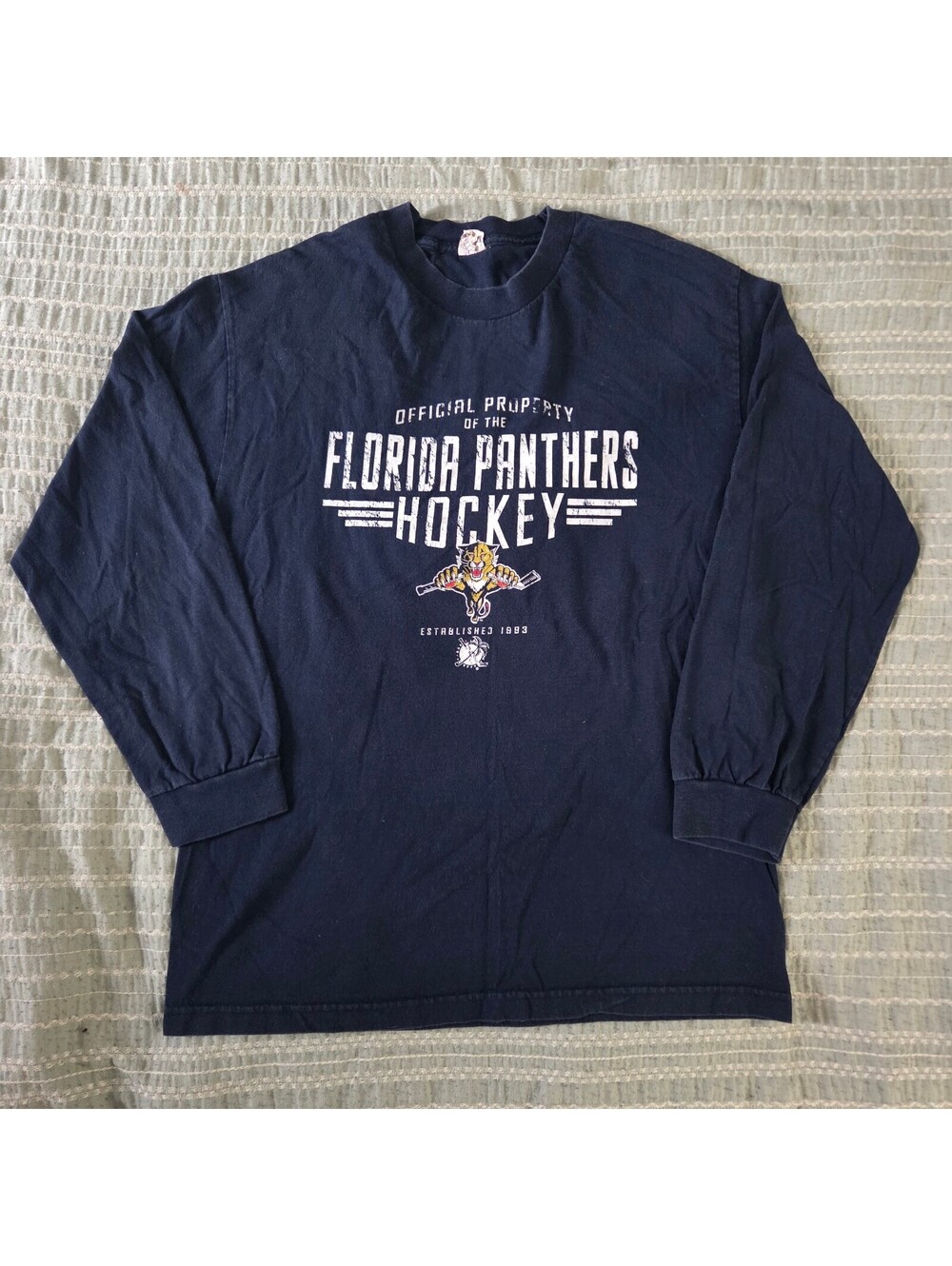 Florida Panthers Hockey navy long sleeve shirt